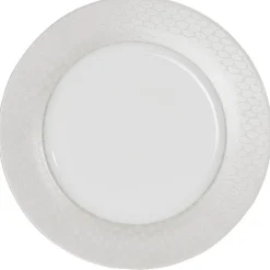 Gifi Assiette plate blanche bordure brillante