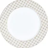 Gifi Assiette plate blanche bordure rayons doré