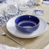 Gifi Assiette plate blanche bordure dorée Ø27cm New