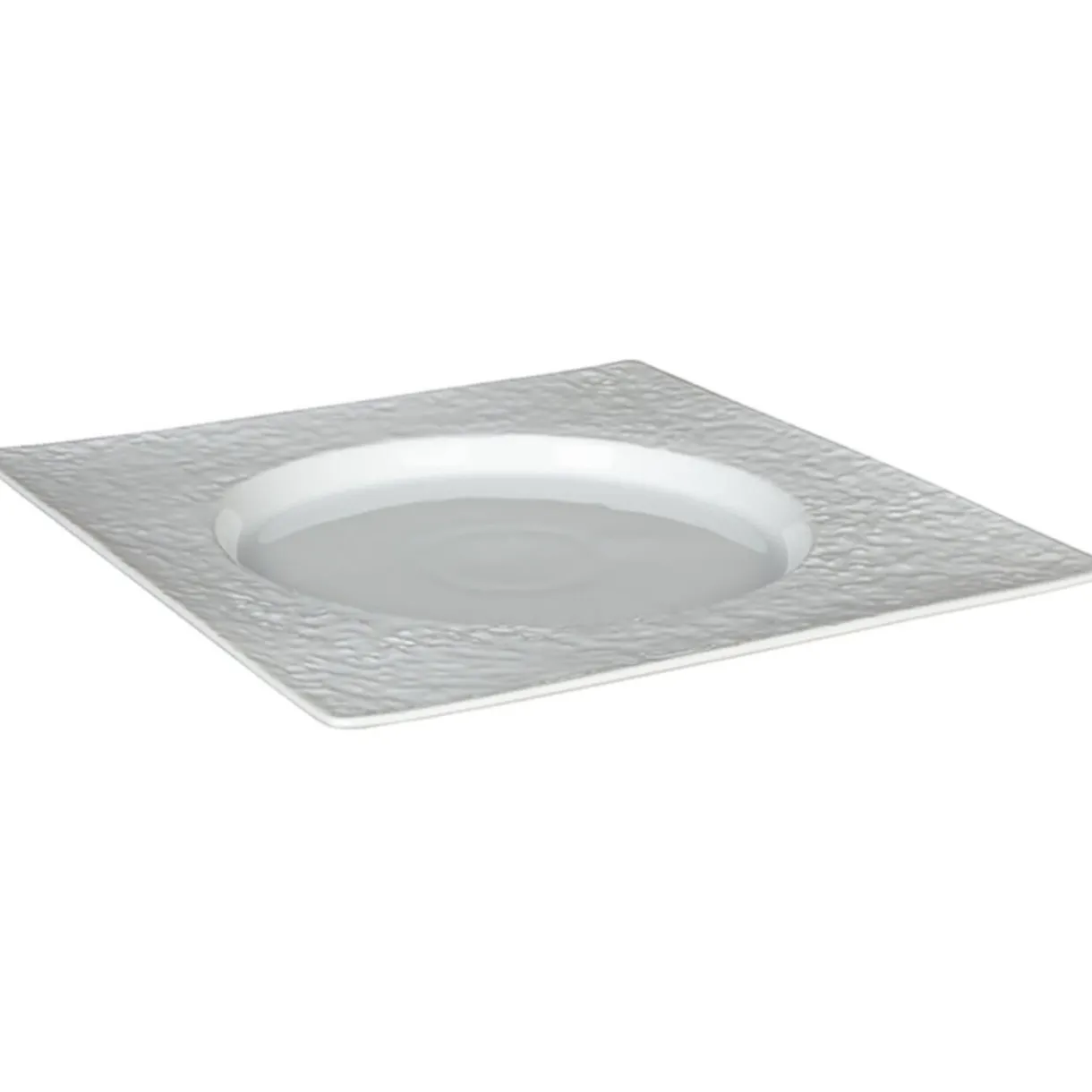 Gifi Assiette plate blanche carrée