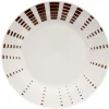 Gifi Assiette plate blanche décor aile marron