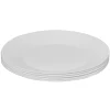 Gifi Assiette plate blanche Harena bord ligne en relief x6