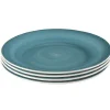 Gifi Assiette plate bleu effet spirale x4 Hot