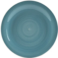 Gifi Assiette plate bleu effet spirale x4 Hot