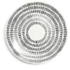 Gifi Assiette plate Dakar porcelaine noir et blanc Ø27cm Discount