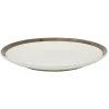 Gifi Assiette plate en faïence avec liseré doré