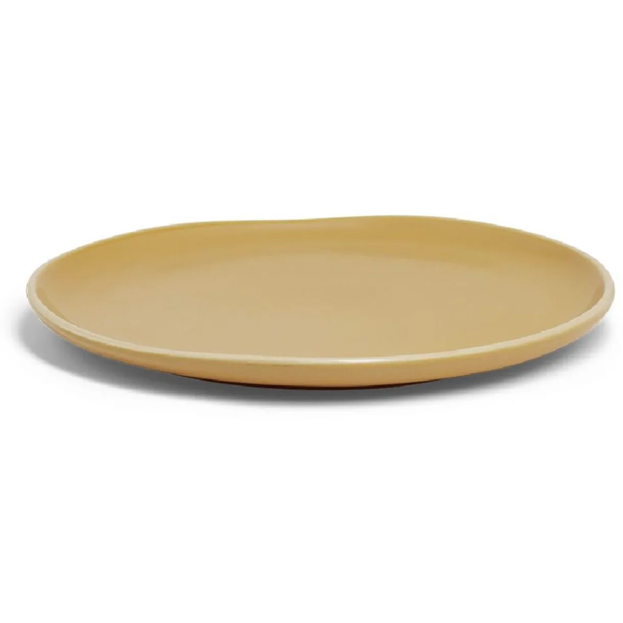 Gifi Assiette plate en faïence jaune Ø27xH1,7cm Best