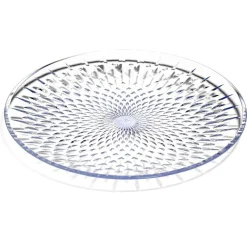 Gifi Assiette plate en plastique transparent effet martelé