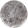 Gifi Assiette plate en porcelaine décor marbre gris