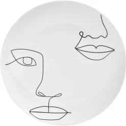 Gifi Assiette plate en porcelaine blanche