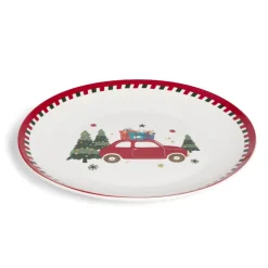 Gifi Assiette plate en porcelaine motif Noël Ø27cm New