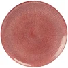 Gifi Assiette plate en verre strié rouge