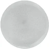 Gifi Assiette plate en verre strié gris argenté