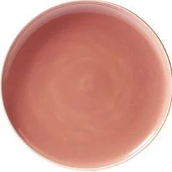 Gifi Assiette plate faïence Terracotta avec liseré crème
