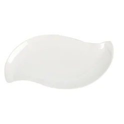 Gifi Assiette plate forme feuille blanche Clearance