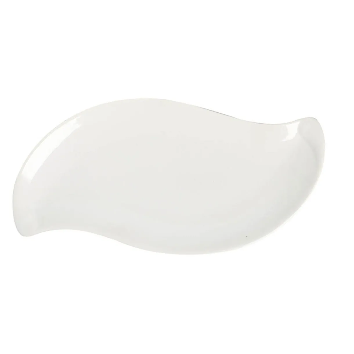Gifi Assiette plate forme feuille blanche Clearance