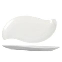 Gifi Assiette plate forme feuille blanche Clearance