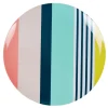 Gifi Assiette plate forme ronde motif bayadere multicolore