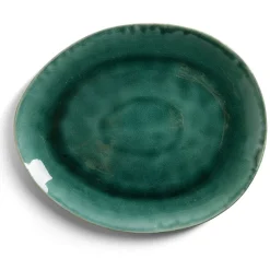 Gifi Assiette plate grès effet artisanal 28,5x24cm