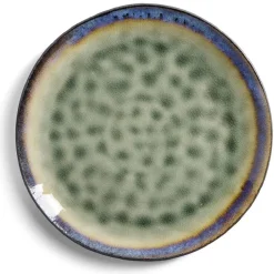 Gifi Assiette plate grès vert Ø27,5cm