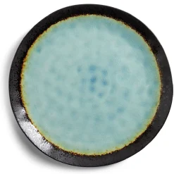 Gifi Assiette plate grès vert Ø27,5cm