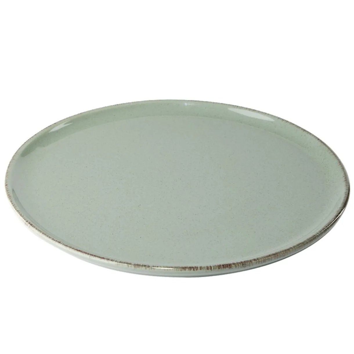 Gifi Assiette plate Lisbonne en grès vert Ø27cm
