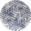 Gifi Assiette plate motif feuillage bleu et blanc