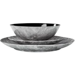Gifi Assiette plate motif marbre gris Sale