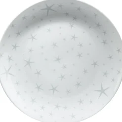 Gifi Assiette plate motifs étoiles blanche