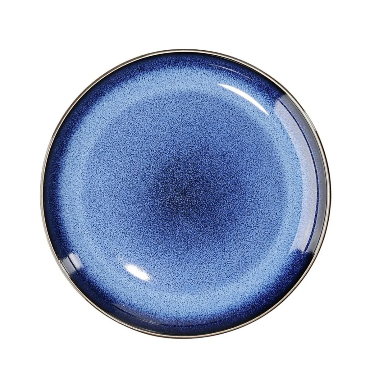 Gifi Assiette plate Météor en porcelaine bleu Ø20cm New