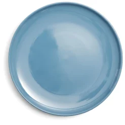 Gifi Assiette plate Oslo en grès bleu Ø27cm Discount