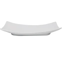 Gifi Assiette plate rectangulaire blanche incurvée