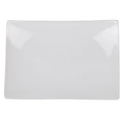 Gifi Assiette plate rectangulaire blanche incurvée