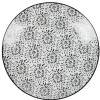 Gifi Assiette plate ronde blanche et noire Sara