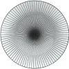 Gifi Assiette plate ronde blanche rayon noir Outlet
