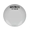 Gifi Assiette plate ronde blanche motif étiquette noire Le Bistrot Outlet