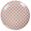 Gifi Assiette plate ronde campagne motif carreau de ciment rouge et gris