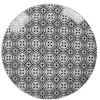 Gifi Assiette plate ronde carreaux de ciment blanc noir Dakar Discount