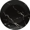 Gifi Assiette plate ronde décor marbre noir et blanc