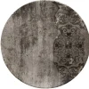 Gifi Assiette plate ronde effet vieux bois décor arabesque