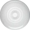 Gifi Assiette plate ronde effet relief blanc transparent Ø26,8 cm