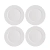 Gifi Assiette plate ronde embossée blanche x4 Best