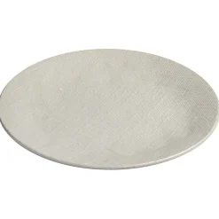 Gifi Assiette plate ronde en grès relief gris Hot