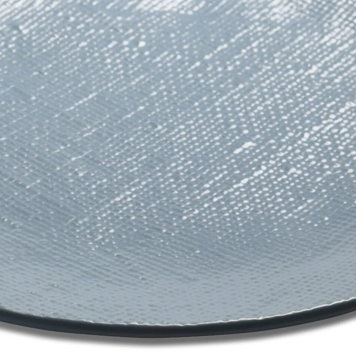 Gifi Assiette plate ronde en grès reliefbleu
