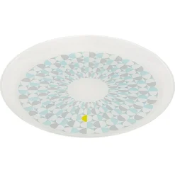 Gifi Assiette plate ronde en verre Boreas motif géométrique