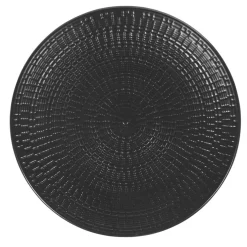 Gifi Assiette plate ronde faïence design Zebra uni noir New