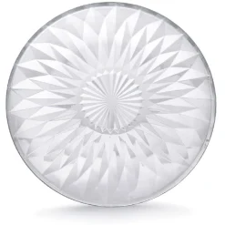 Gifi Assiette plate ronde fleur géométrique verre transparent