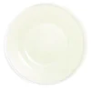 Gifi Assiette plate ronde liseré blanc verre transparent vert sauge Ø26cm Outlet
