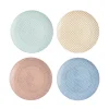 Gifi Assiette plate ronde motif géométrique 4 couleurs x4