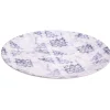 Gifi Assiette plate ronde motif carreau de ciment bleu et blanc